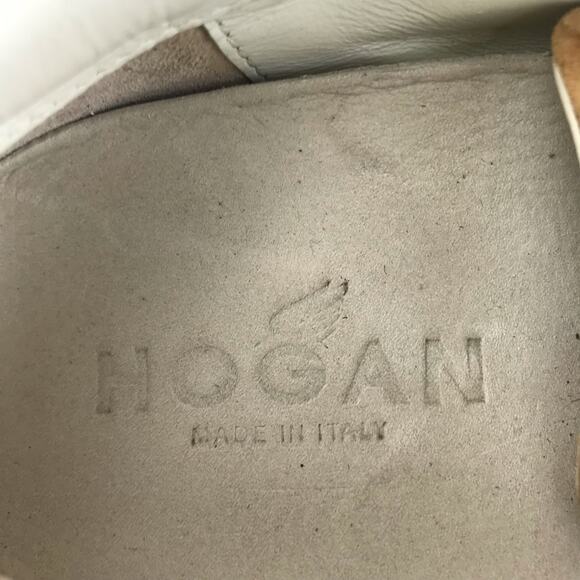 Hogan Women's Logo Suede Slip-On Shoes Sneakers Tan Camel Size 35.5 (US 5) Italy - Picture 12 of 12